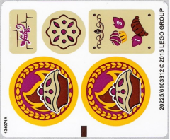 Lego 41074 Azari and the Magical Bakery - STICKER -