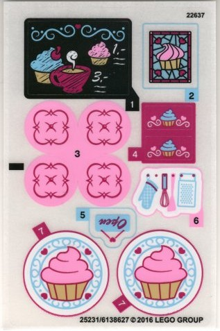 Lego 41119 Heartlake Cupcake Cafe - STICKER -
