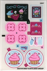 Lego 41119 Heartlake Cupcake Cafe - STICKER -