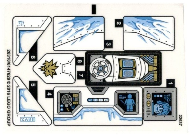 Lego 70588 Titanium Ninja Tumbler - STICKER -