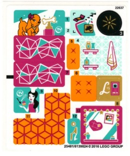 Lego 41135 Livi's Pop Star House - STICKER -