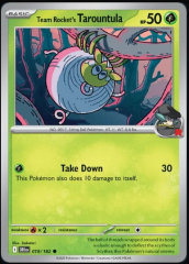 Pokemon Destined Rivals Single Kart Team Rocket's Tarountula 019/182