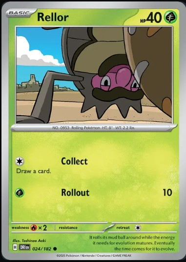 Pokemon Destined Rivals Single Kart Rellor (RH) 024/182