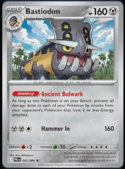 Pokemon Mega Evolution Pitch Black Single Kart Bastiodon (Holo) 062/084