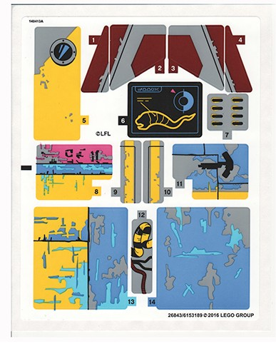 Lego 75157 Captain Rex's AT-TE - STICKER -