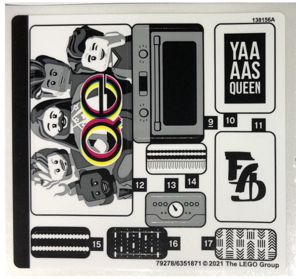 Lego 10291 Queer Eye - STICKERS -