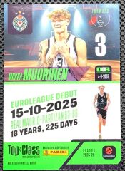 Panini Top Class Euroleague Basketball 2025-2026 Miikka Muurinen