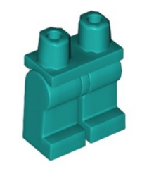 Lego Minifigure Decorated Legs 970c00 Dark Turquoise