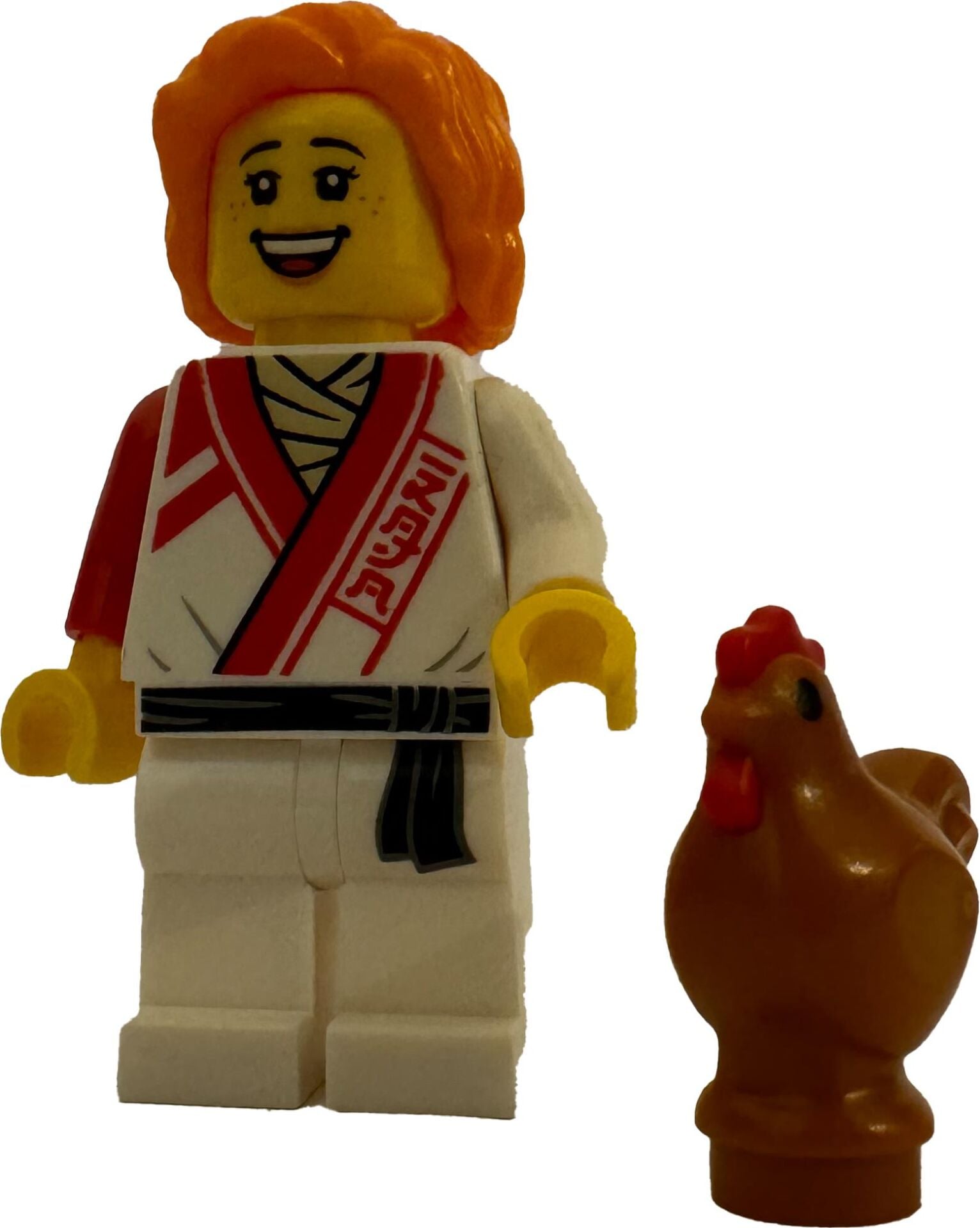 Orjinal Lego Minifigür Ninjago Dojo Student with Brown Chicken