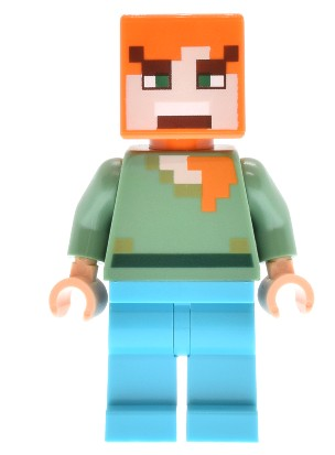 Lego Minifigür Minecraft Alex min197