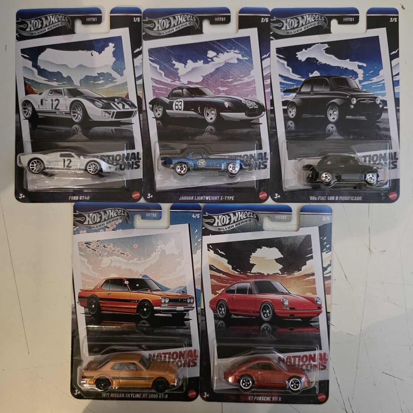 Hot Wheels Silver Series National İcons HRT81-979G 5'li Set