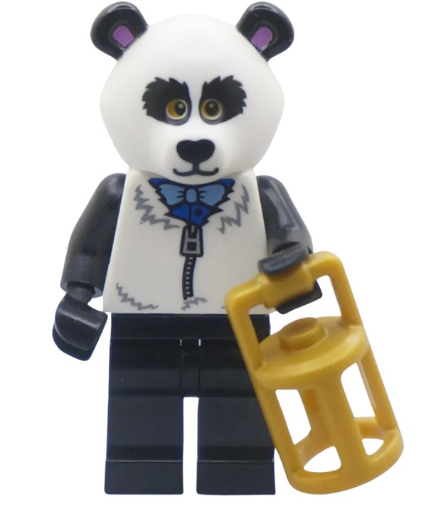 Orjinal Lego Minifigür Panda Costume Guy with Lantern
