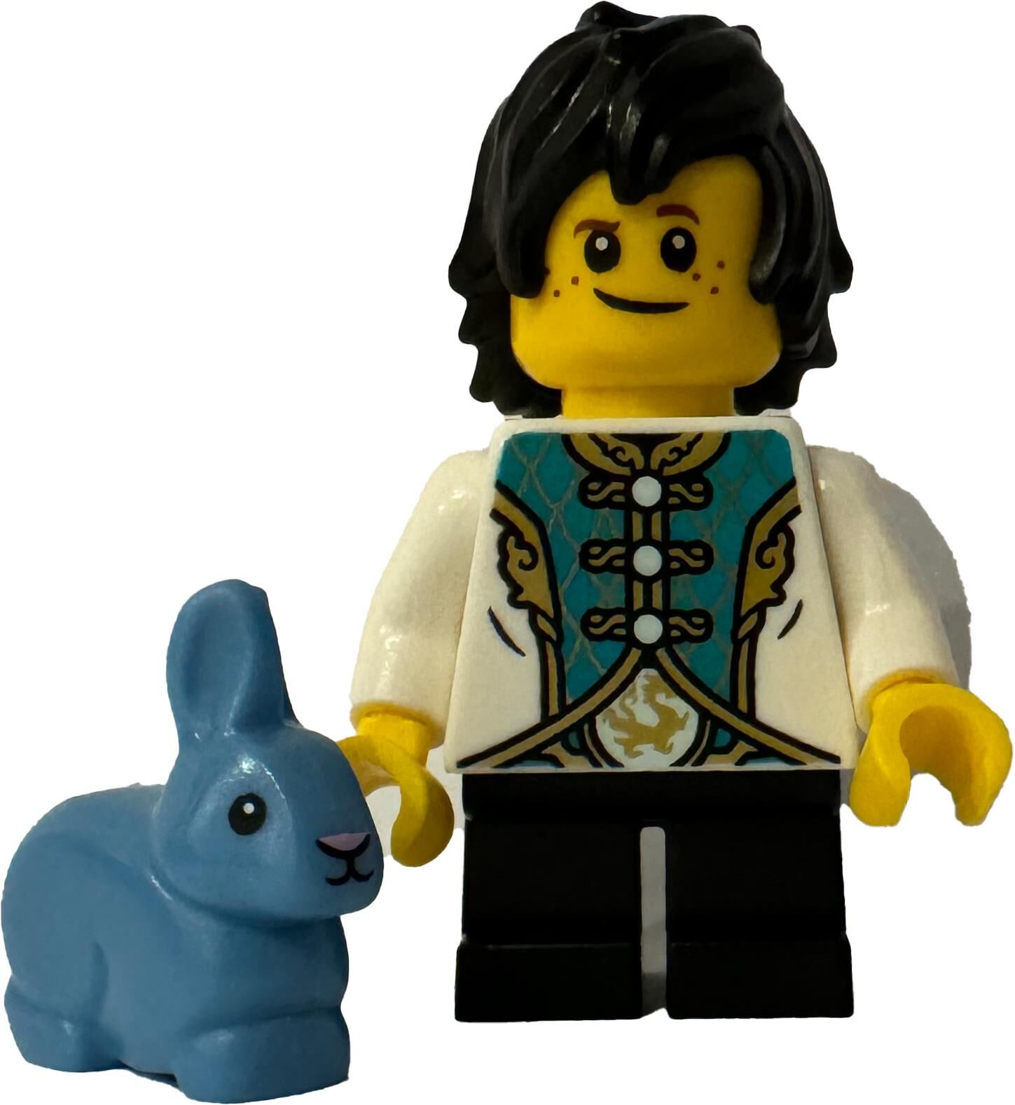 Orjinal Lego Minifigür Chinese Circus Costume Boy with Rabbit