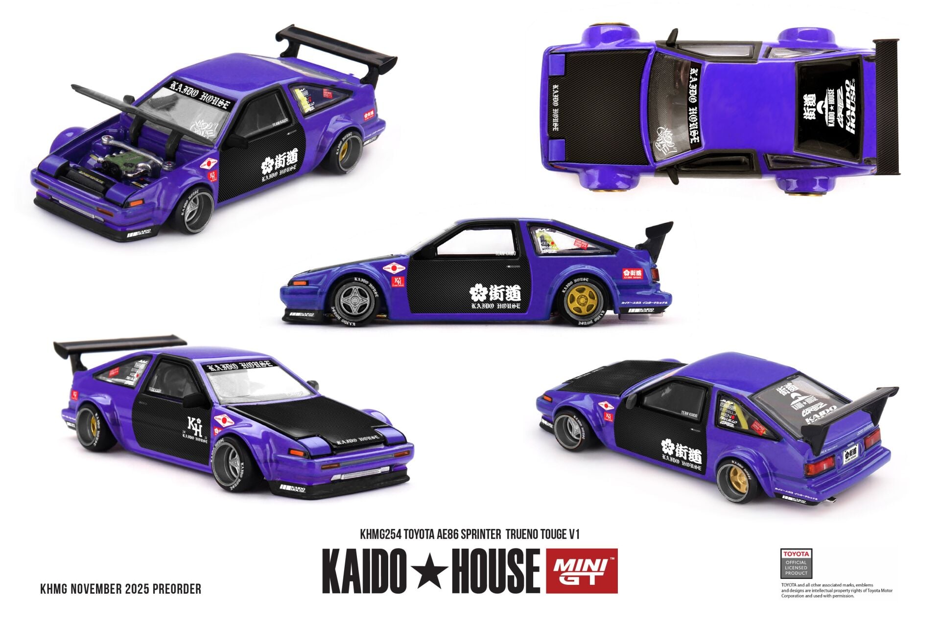 Kaido House x Mini GT Toyota AE86 Sprinter Trueno TOUGE V1 254