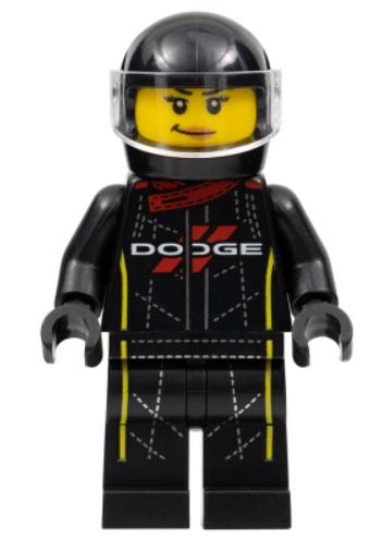 Lego Minifigür Mopar Dodge SRT Top Fuel Dragster Driver sc090