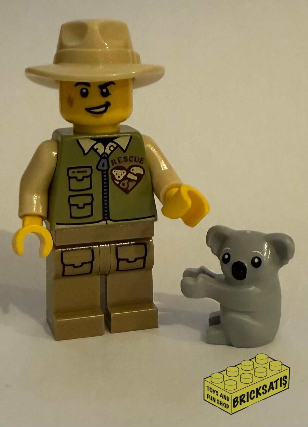 Orjinal Lego Minifigür Conservationist with Koala