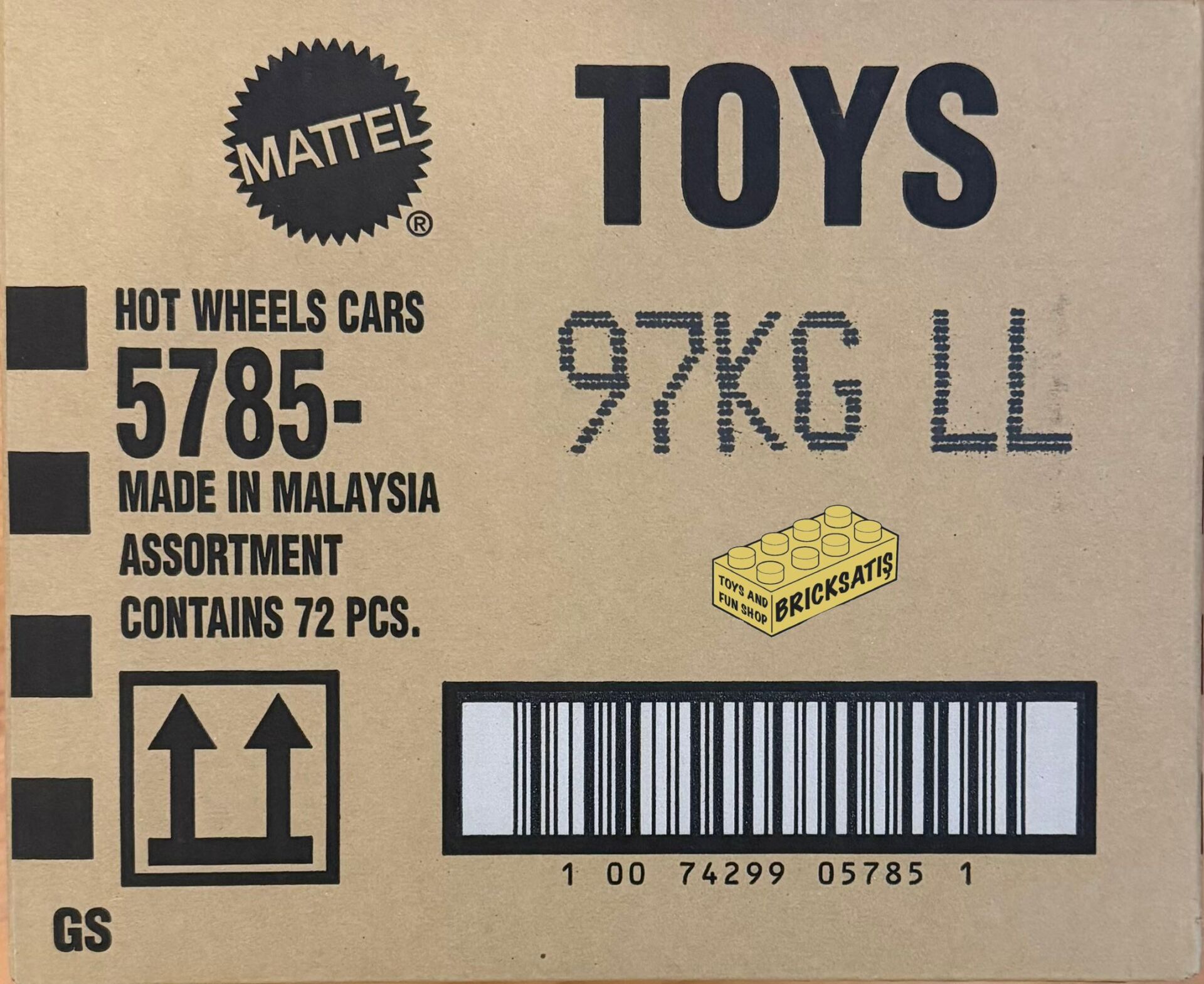 Hot Wheels Kısa Karton 72'li Kutu 5785-97KGLL