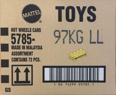 Hot Wheels Kısa Karton 72'li Kutu 5785-97KGLL