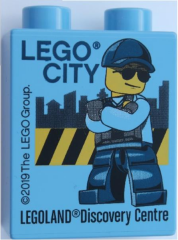 Legoland Discovery Centre 2019 Policeman Pattern Duplo Brick 1x2x2