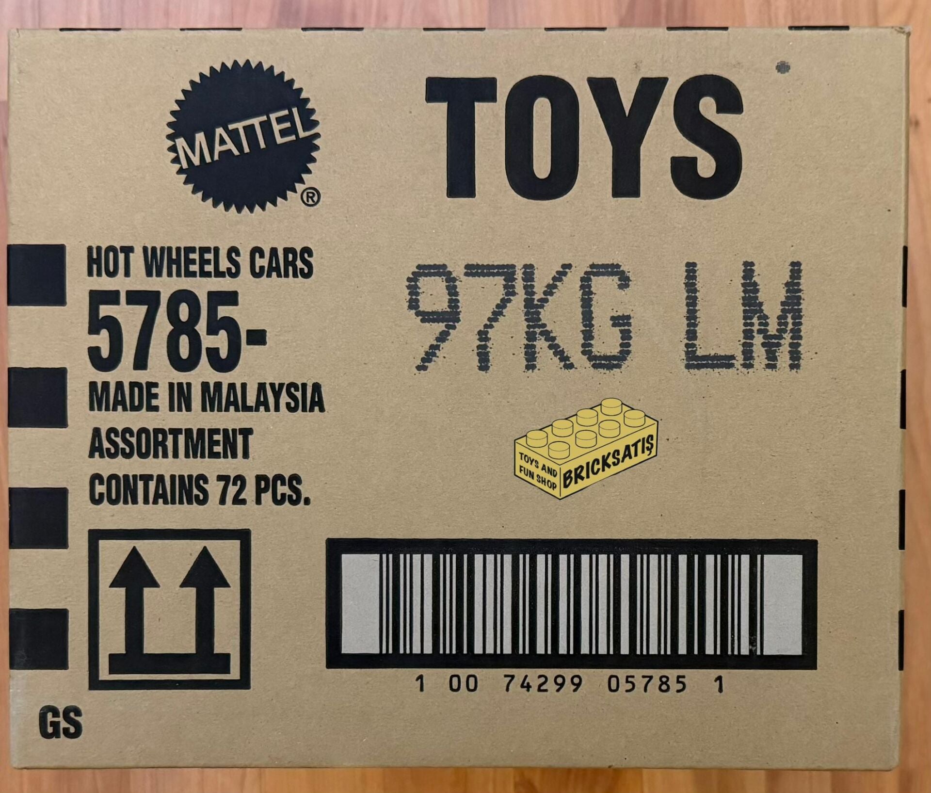 Hot Wheels Kısa Karton 72'li Kutu 5785-97KGLM
