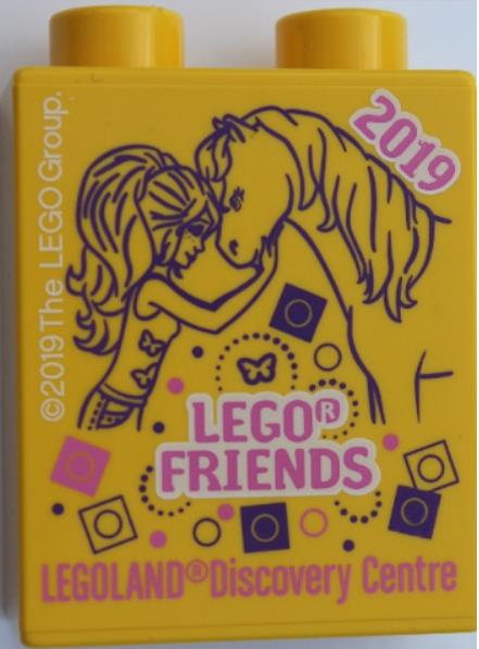 Legoland Discovery Centre 2019 Friends Pattern Duplo Brick 1x2x2