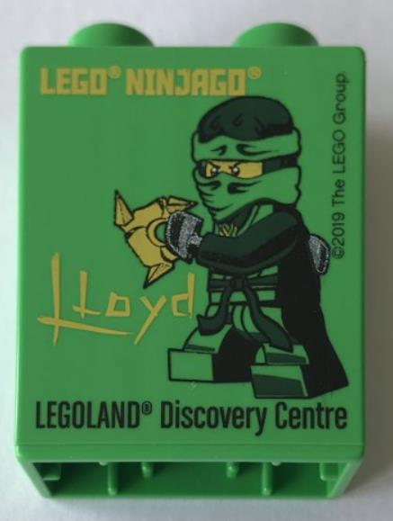 Legoland Discovery Centre 2019 Ninjago Lloyd Pattern Duplo Brick 1x2x2