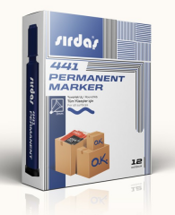 Sırdaş Permanent Marker 12'li Paket Mavi Yuvarlak Uç 441