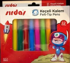 Sırdaş Keçeli Boya Kalemi 12'li 8012