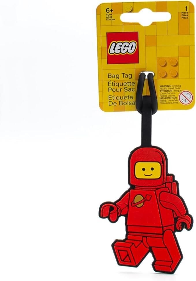Lego Spaceman Silicone Bag Tag - Red 53498