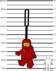 Lego Spaceman Silicone Bag Tag - Red 53498