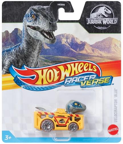 Hot Wheels RacerVerse Jurassic World Velociraptor Blue HRT35