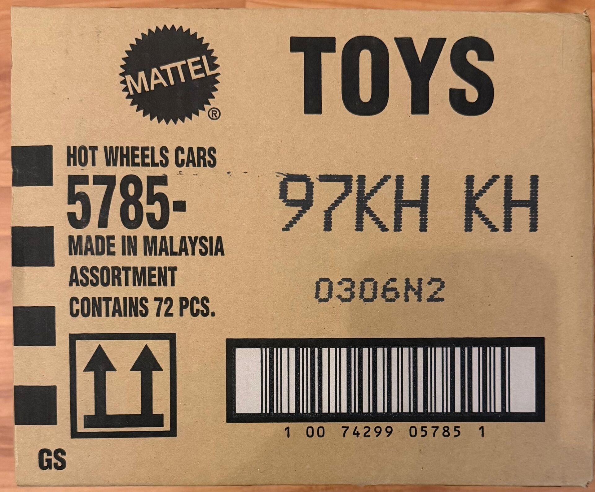 Hot Wheels Kısa Karton 72'li Kutu 5785-97KHKH