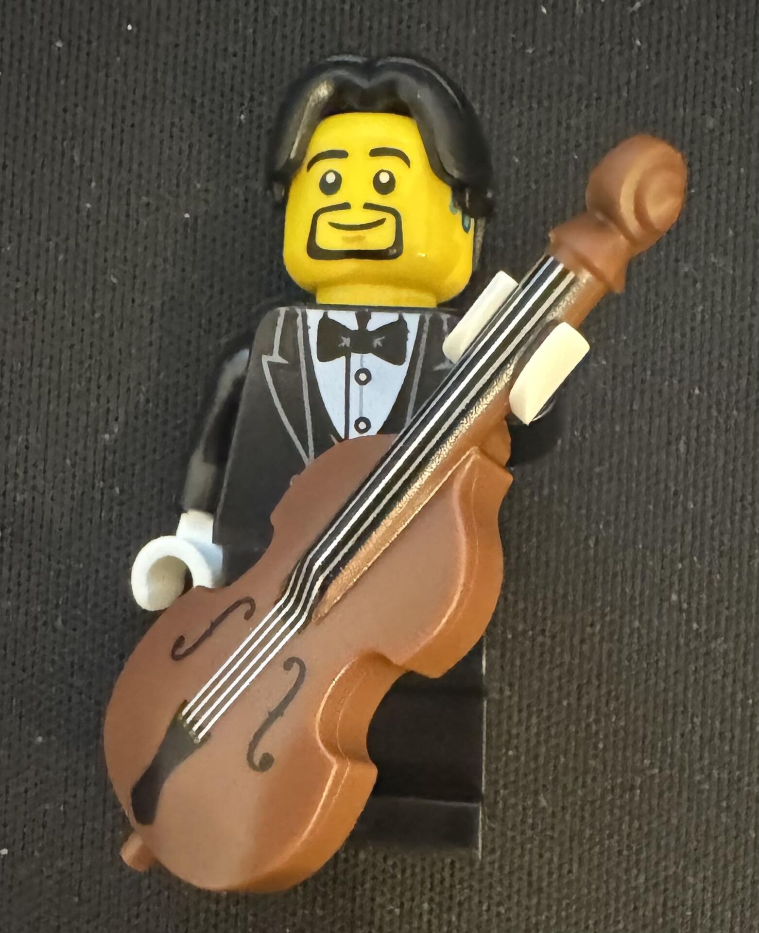 Orjinal Lego Minifigür Double Bass Player City Musician