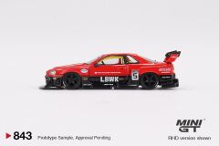 Mini GT Nissan LB-ER34 Super Silhouette SKYLINE Red/Black 843
