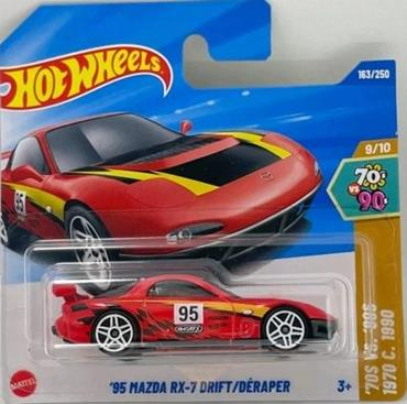Hot Wheels Tekli Arabalar '95 Mazda RX-7 Drift JBB57 ('70s vs '90s)