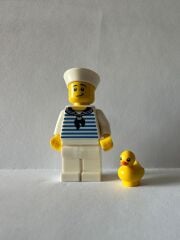 Orjinal Lego Minifigür Sailor with Chick
