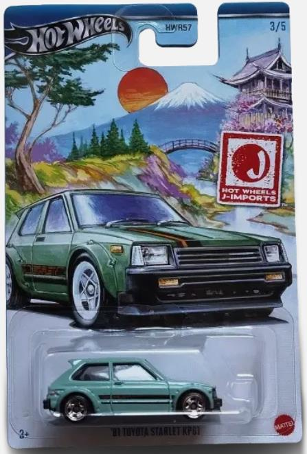Hot Wheels J-imports '81 Toyota Starlet KP61 HRT02