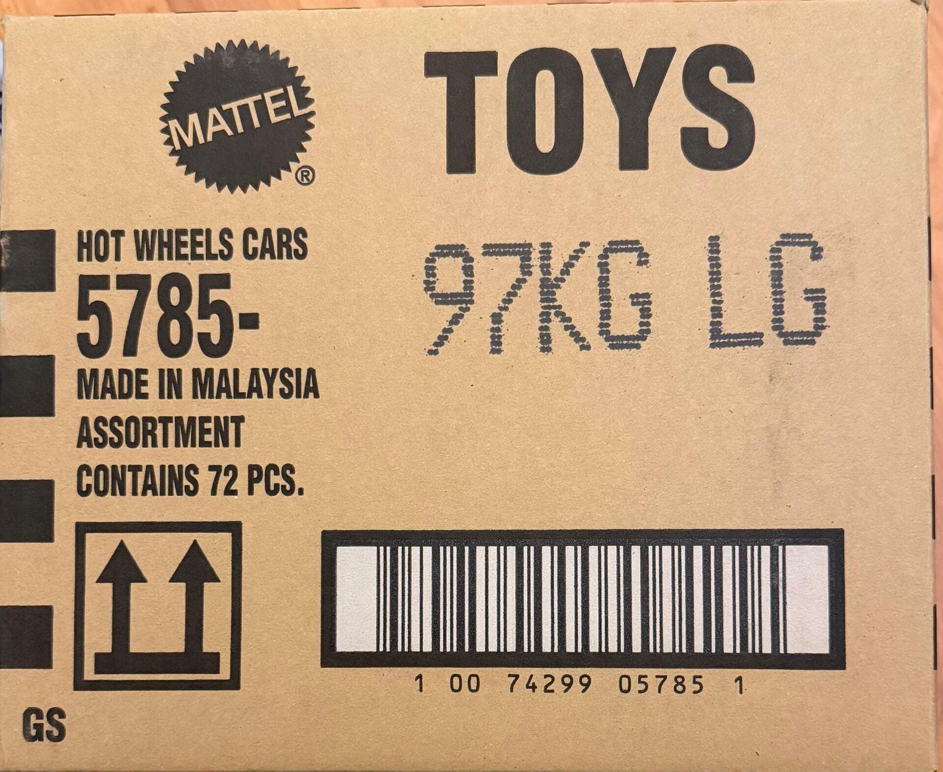 Hot Wheels Kısa Karton 72'li Kutu 5785-97KGLG
