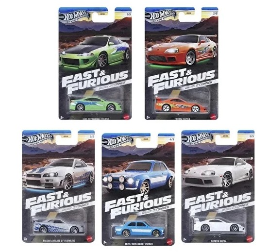 Hot Wheels Fast & Furious Brian O'connor 5'li Set HNR88