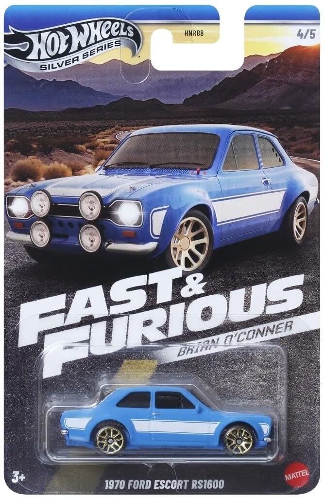 Hot Wheels Fast & Furious Brian O'connor 1970 Ford Escort RS1600 JBY32