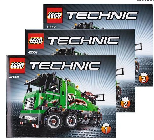 Lego 42008  Service Truck - YAPIM KILAVUZU / STICKER -