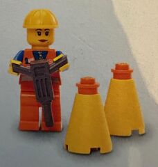 Lego Minifigür Orange Vest with Safety Stripes trn145