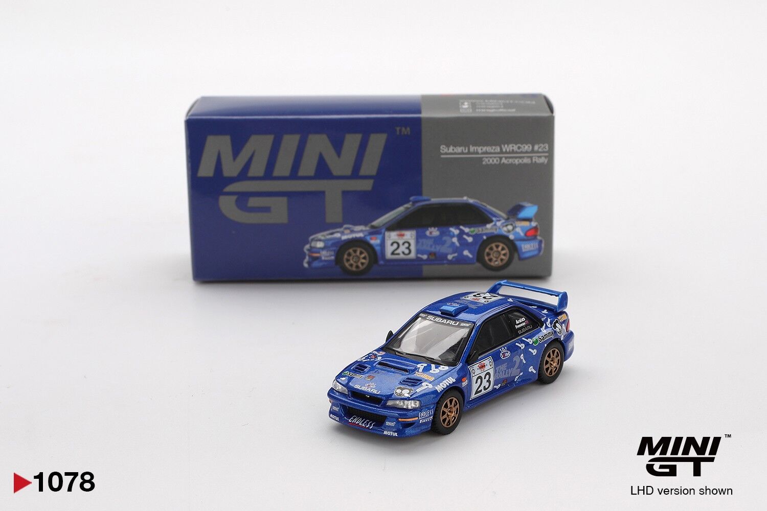 Mini GT Subaru Impreza WRC99 #23 2000 Acropolis Rally 1078