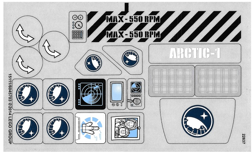 Lego 60036 Arctic Base Camp - STICKER -