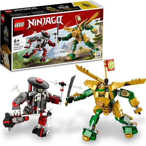 LEGO® Nınjago Lloyd’un Robot Savaşı Evo 71781 - 6 Yaş ve Üzeri Çocuklar Için Altın Lloyd ve Kemik Savaşçı Içeren Yaratıcı Oyuncak Yapım Seti (223 Parça)