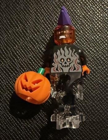 Orjinal Lego Minifigür Fiery Ghost with Pumpkin