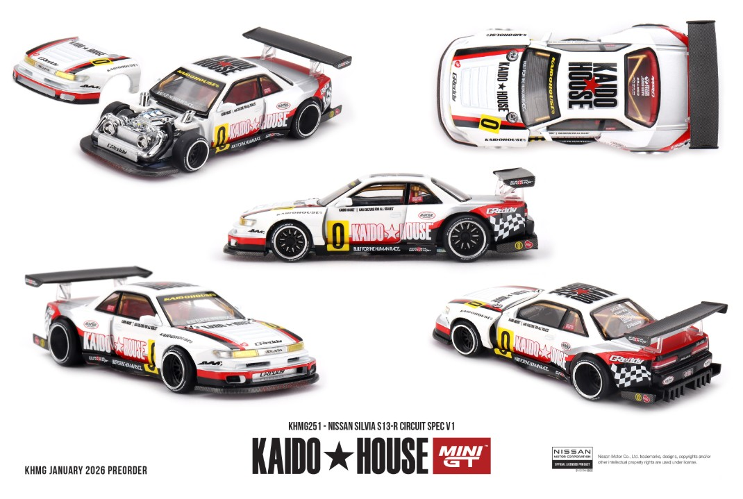 Kaido House x Mini GT Nissan Silvia S13-R Circuit Spec V1 251