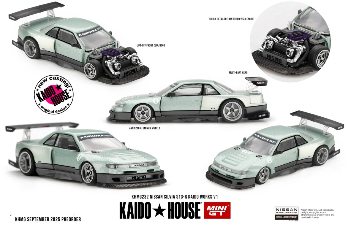 Kaido House x Mini GT Nissan Silvia S13-R KAIDO WORKS V1 232