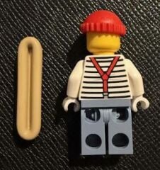 Orjinal Lego Minifigür Pantomime guy with bread