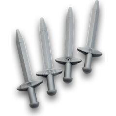 Lego Orijinal Parçalar - Minifigür Aksesuarları - Gri Kılıç (5 Adet)